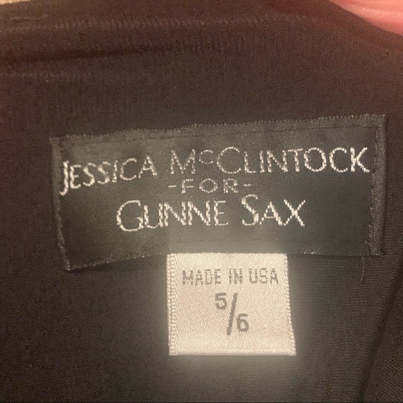 Vintage GUNNE SAX JESSICA MCCLINTOCK Maxi Dress Halter Jersey Black Formal - Picture 3 of 16